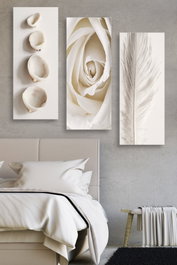 Wallity Cuadro Decorativo MDF0086 de 3 Piezas Multicolor